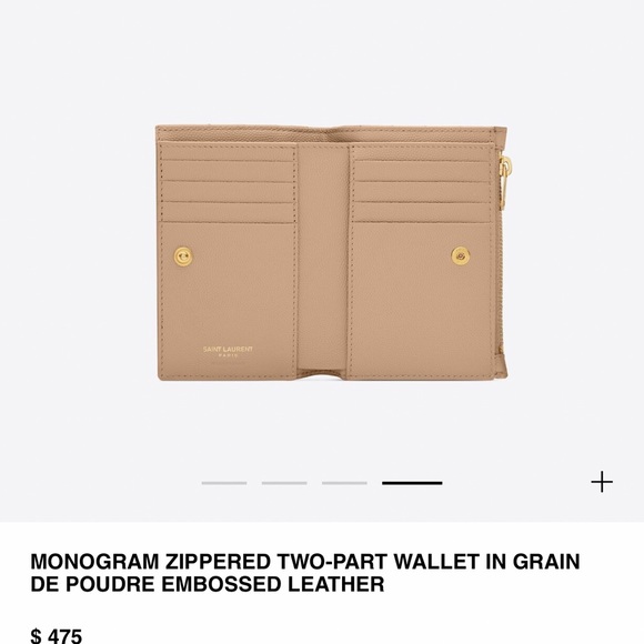 YSL MONOGRAM GRAIN DE POUDRE  WALLET - Picture 9 of 9